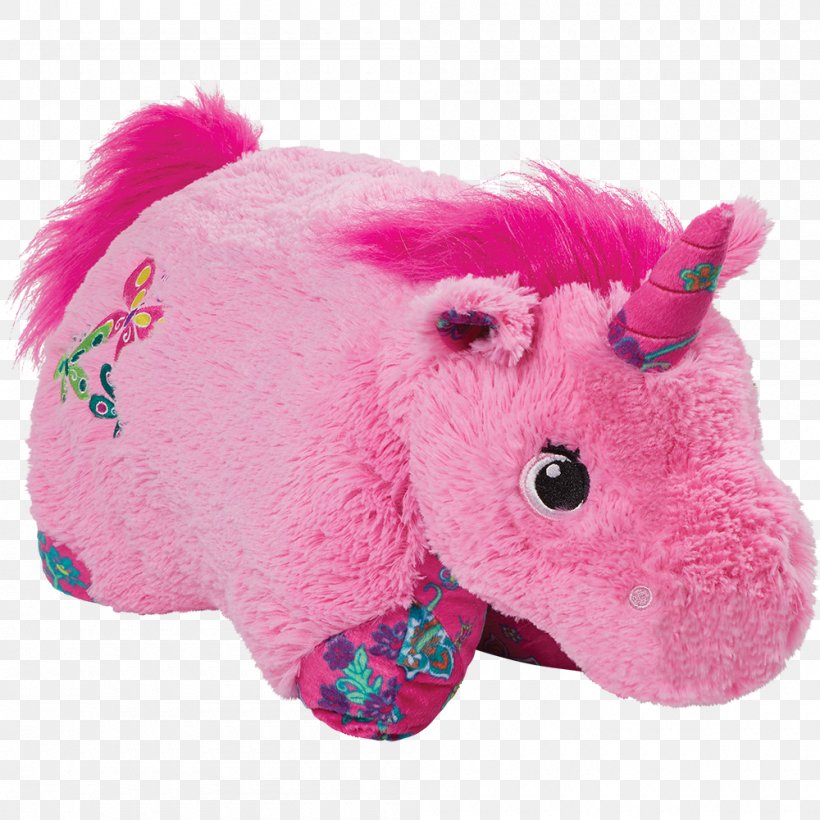Pillow Pets Stuffed Animals & Cuddly Toys Unicorn Pink, PNG, 1000x1000px, Pillow Pets, Chenille Fabric, Child, Color, Invisible Pink Unicorn Download Free