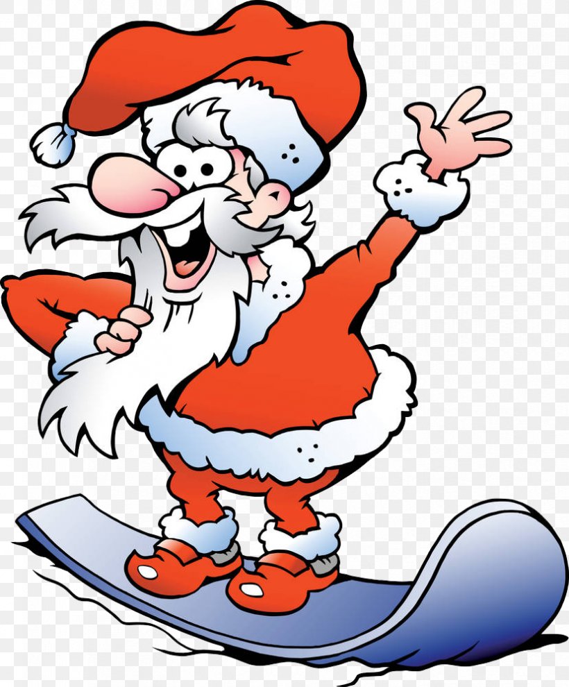 Santa Claus Snowboarding Cartoon Drawing, PNG, 828x1000px, Santa Claus, Area, Art, Artwork, Cartoon Download Free