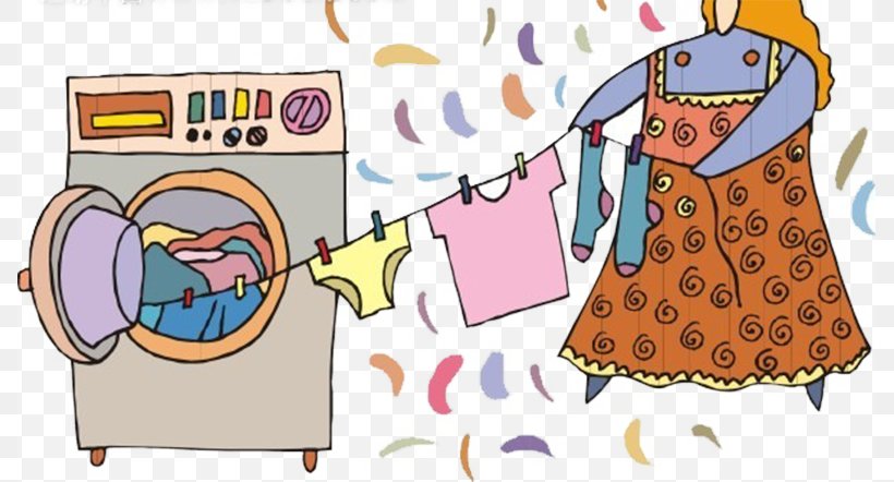 Washing Machine Laundry Clothing Clothes Dryer, PNG, 787x442px, Washing Machines, Art, Bed Sheets, Bedding, Cartoon Download Free