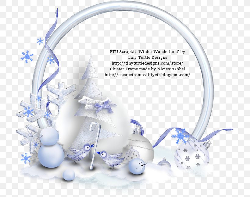 Picture Frames Blue Winter, PNG, 717x647px, Picture Frames, Blue, Christmas, Christmas Ornament, Color Download Free