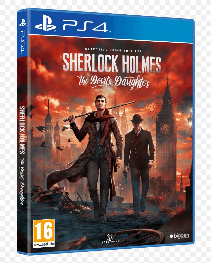 Sherlock Holmes: The Devil's Daughter Sherlock Holmes: Crimes & Punishments PlayStation 4 Video Game, PNG, 751x1024px, Sherlock Holmes Crimes Punishments, Action Figure, Action Film, Bigben Interactive, Computer Software Download Free