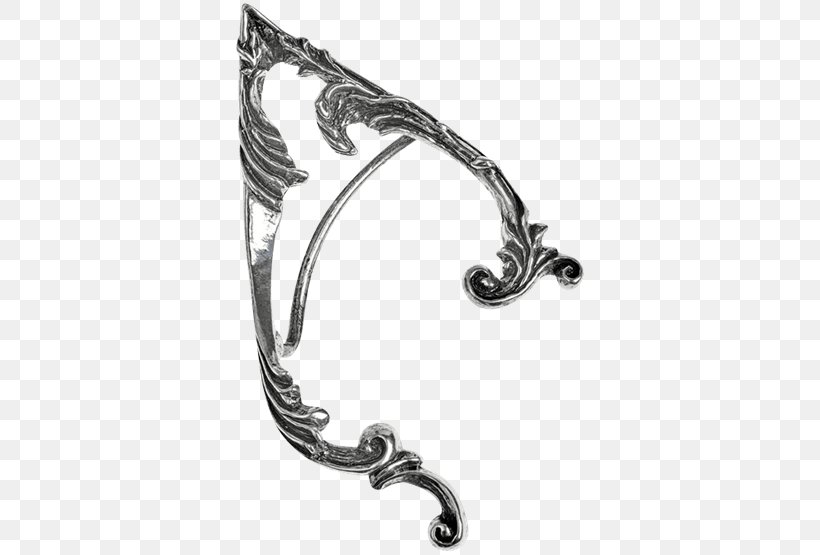 Alchemy Gothic Earring Alchemy Gothic Arboreus Earwraps Elf Goth Subculture, PNG, 555x555px, Earring, Black And White, Body Jewelry, Ear, Elf Download Free
