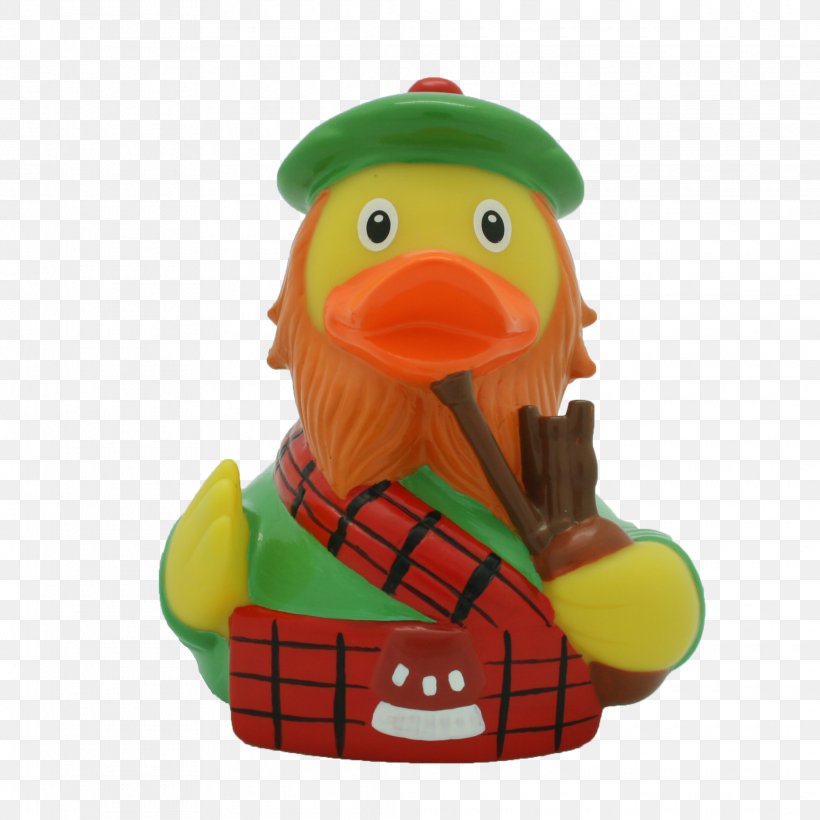 Rubber Duck Scotland Scottish People Kilt, PNG, 2070x2070px, Duck, Bagpipes, Beak, Bird, Ducks Geese And Swans Download Free