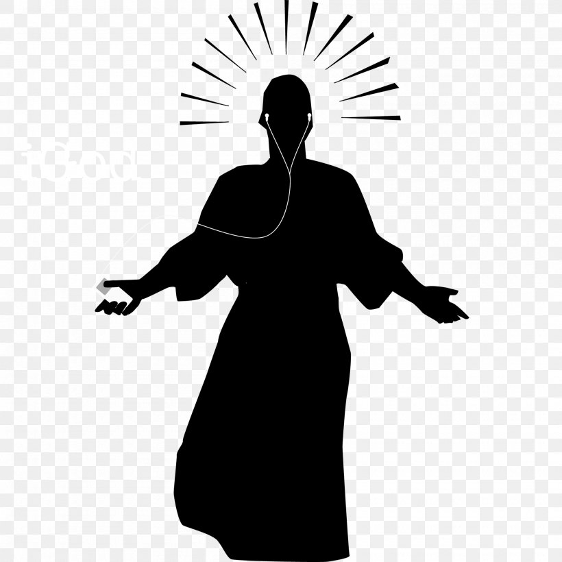 Silhouette Resurrection Of Jesus Christianity Icon, PNG, 2000x2000px, Silhouette, Black, Black And White, Christianity, God Download Free