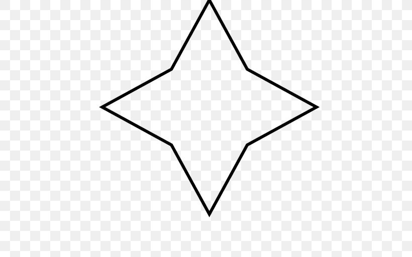 Star Polygon Line Shape Triangle, PNG, 512x512px, Polygon, Area, Black, Black And White, Geometry Download Free