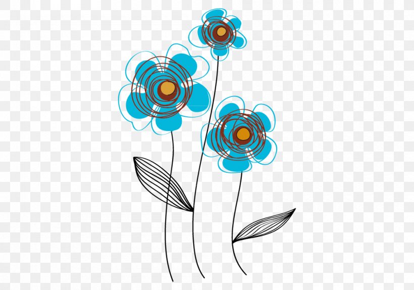 Floral Design Flower Blue Drawing, PNG, 1000x700px, Watercolor, Cartoon, Flower, Frame, Heart Download Free