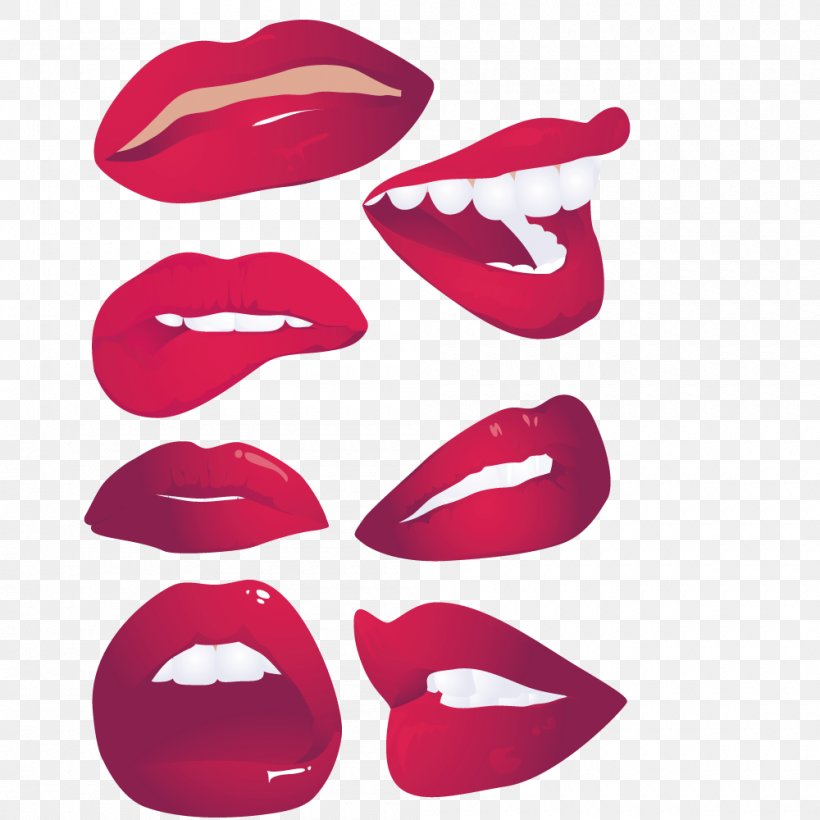 Mouth Lip Smile Royalty-free, PNG, 1000x1000px, Mouth, Cartoon, Heart, Lip, Magenta Download Free