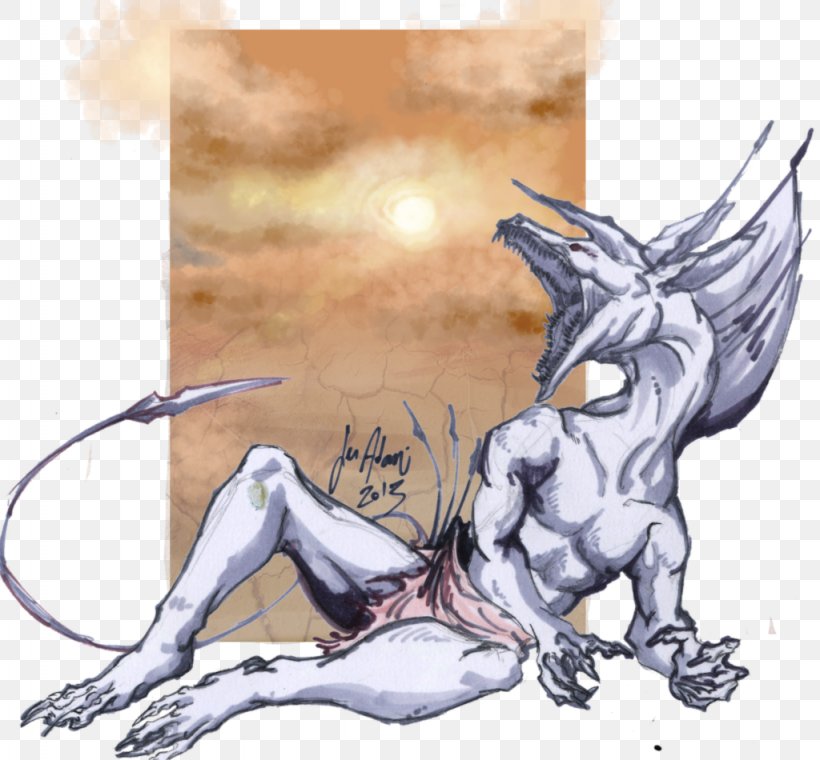 Dragon Mammal Mythology Cartoon, PNG, 1024x950px, Watercolor, Cartoon, Flower, Frame, Heart Download Free