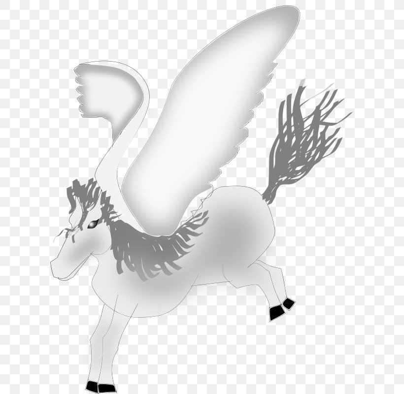 Pegasus Clip Art, PNG, 616x800px, Pegasus, Antler, Black And White, Carnivoran, Deer Download Free