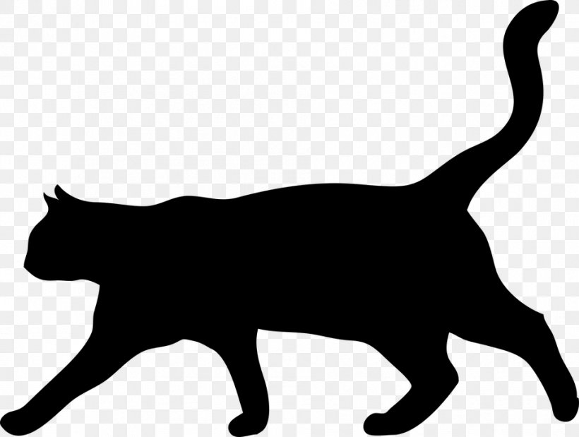 Cat Kitten Silhouette Drawing Clip Art, PNG, 953x720px, Cat, Art, Black, Black And White, Black Cat Download Free