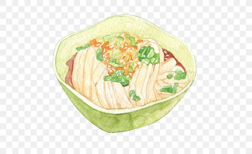 Rice Vermicelli Rice Noodles Mixian Food Illustration, PNG, 500x500px, Rice Vermicelli, Asian Food, Cuisine, Dish, Dishware Download Free