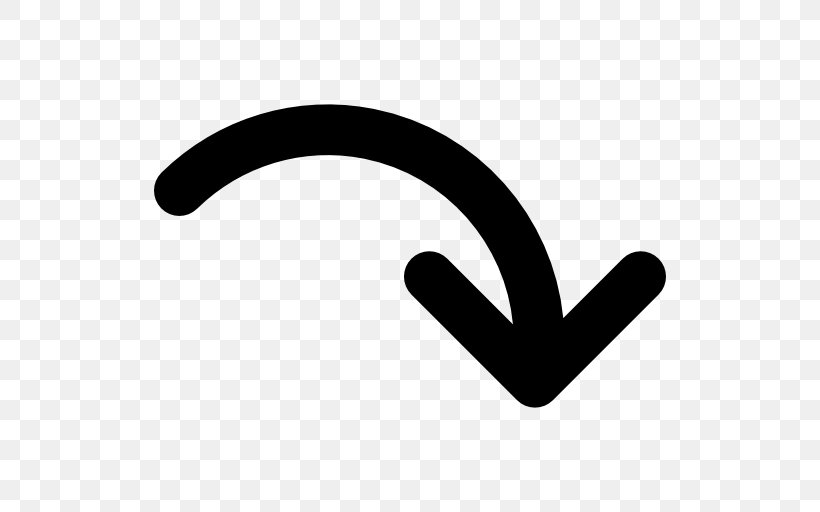 Arrow Curve Symbol, PNG, 512x512px, Curve, Area, Black And White, Finger, Hand Download Free