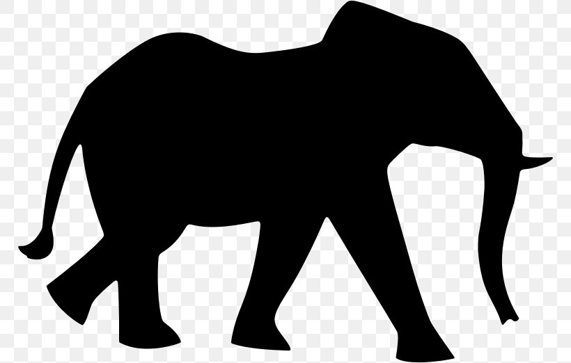 African Elephant Indian Elephant Clip Art, PNG, 768x522px, African Elephant, Asian Elephant, Big Cats, Black, Black And White Download Free