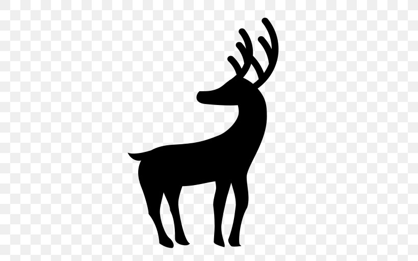 Reindeer Clip Art, PNG, 512x512px, Reindeer, Alces, Antler, Black And White, Christmas Download Free