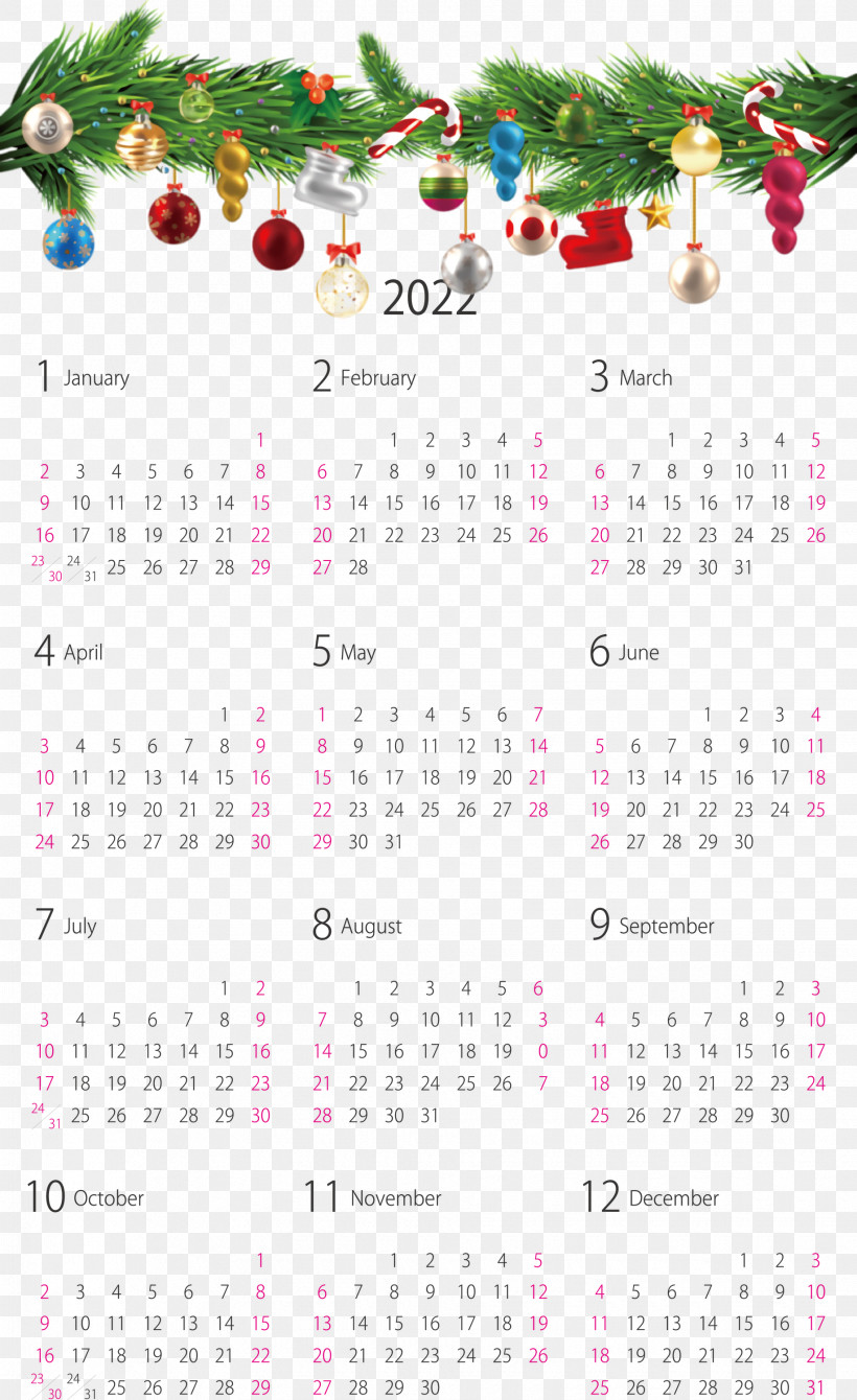 2022 Yearly Calendar Printable 2022 Yearly Calendar, PNG, 1835x3000px, December, Calendar System, Computer Program, Dice, Saturday Download Free