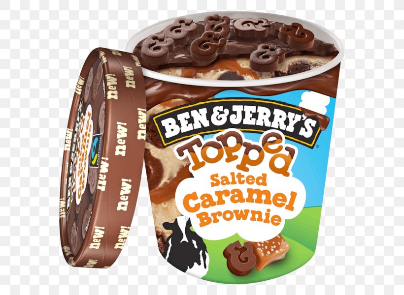 Chocolate Chip Cookie Dough Ice Cream Chocolate Brownie Ben & Jerry's, PNG, 600x600px, Ice Cream, Caramel, Chocolate, Chocolate Brownie, Confectionery Download Free
