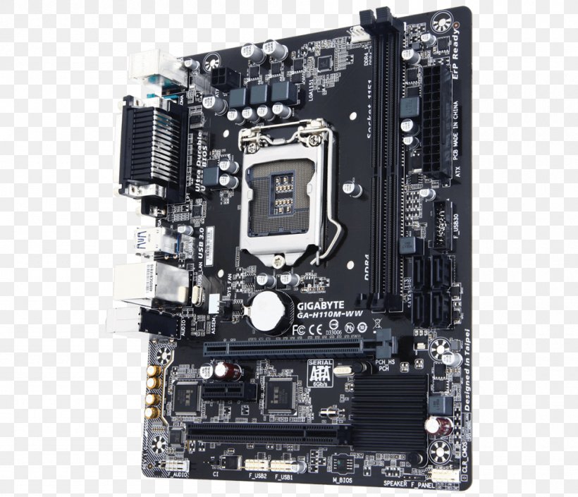 Intel Gigabyte Technology LGA 1151 Gigabyte GA-H110M-S2 Motherboard, PNG, 1000x860px, Intel, Atx, Computer Accessory, Computer Case, Computer Component Download Free