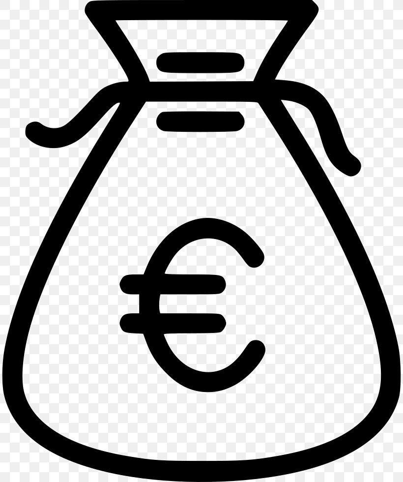 Money Bag Euro Bank Currency, PNG, 812x980px, Money Bag, Area, Balance, Bank, Black And White Download Free