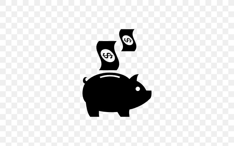 Piggy Bank Saving Money Mobile Banking, PNG, 512x512px, Bank, Black, Black And White, Carnivoran, Cat Download Free