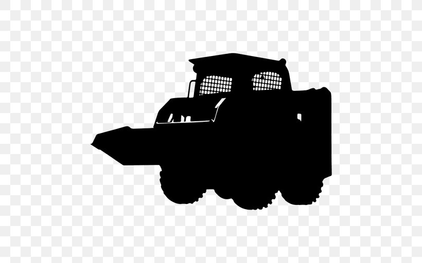 Skid-steer Loader Silhouette Beef Cattle, PNG, 512x512px, Skidsteer Loader, Beef Cattle, Black, Black And White, Cattle Download Free