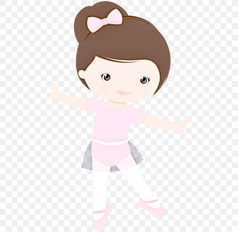 Cartoon Pink Child Ballet Dancer Animation, PNG, 496x800px, Cartoon, Animation, Ballet Dancer, Brown Hair, Child Download Free