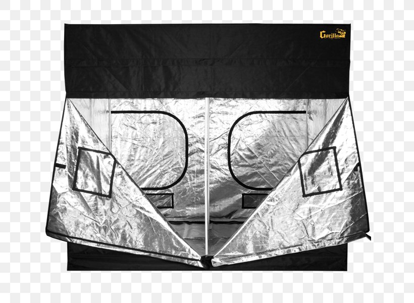 Gorilla Grow Tent LITE LINE 4x4 House Hydroponics, PNG, 650x600px, Tent, Black, Black And White, Brand, Drawing Download Free