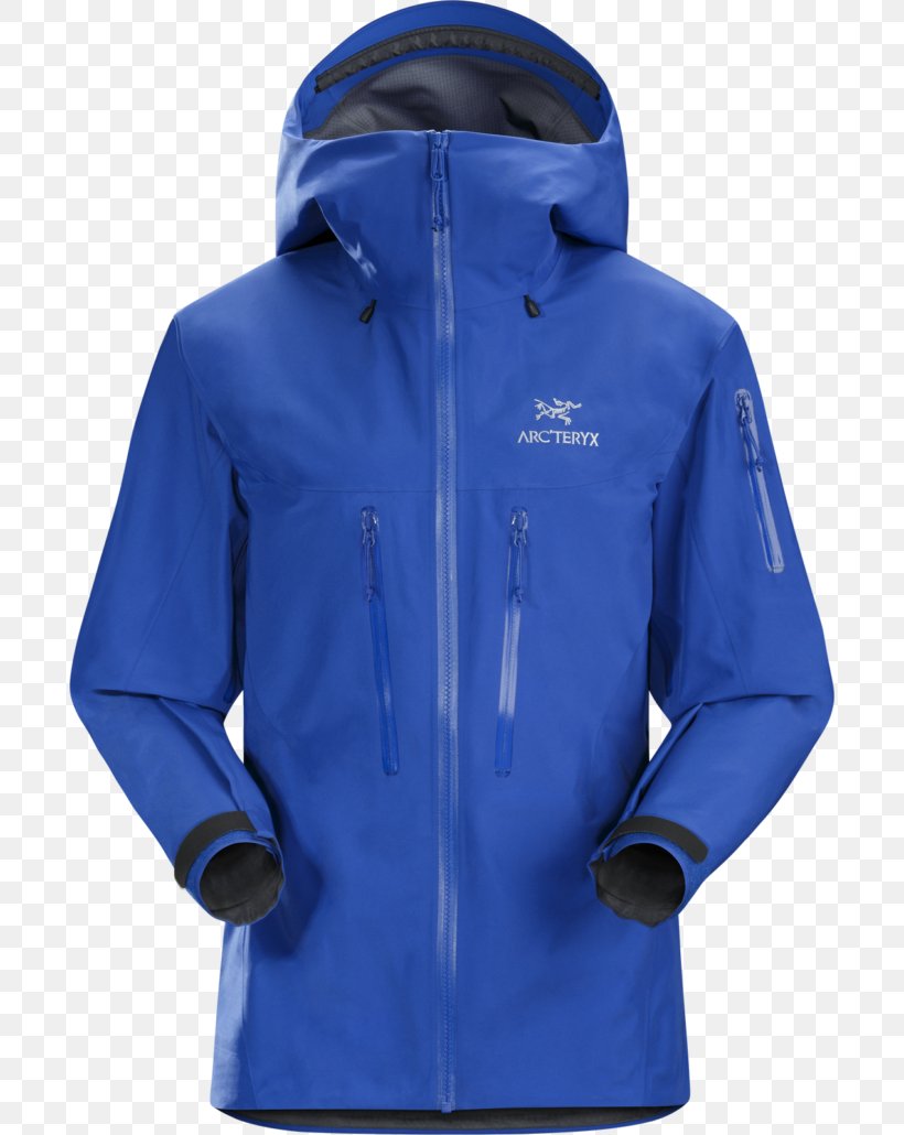 Hoodie Arc'teryx Shell Jacket Gore-Tex, PNG, 694x1030px, Hoodie, Active Shirt, Blue, Clothing, Cobalt Blue Download Free