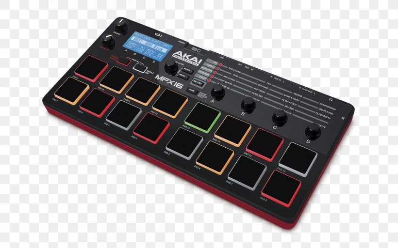 Akai MPX16 Sampler MIDI Controllers Ableton Live, PNG, 1200x750px, Sampler, Ableton Live, Akai, Controller, Drum Download Free