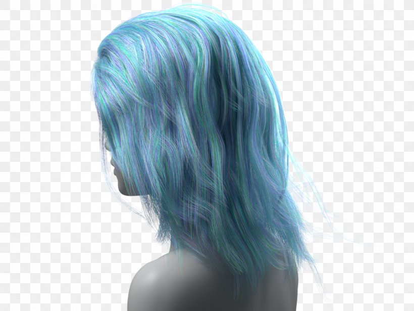Black Hair Wig V-Ray Blue Hair, PNG, 900x675px, Black Hair, Autodesk Maya, Black, Blue, Blue Hair Download Free