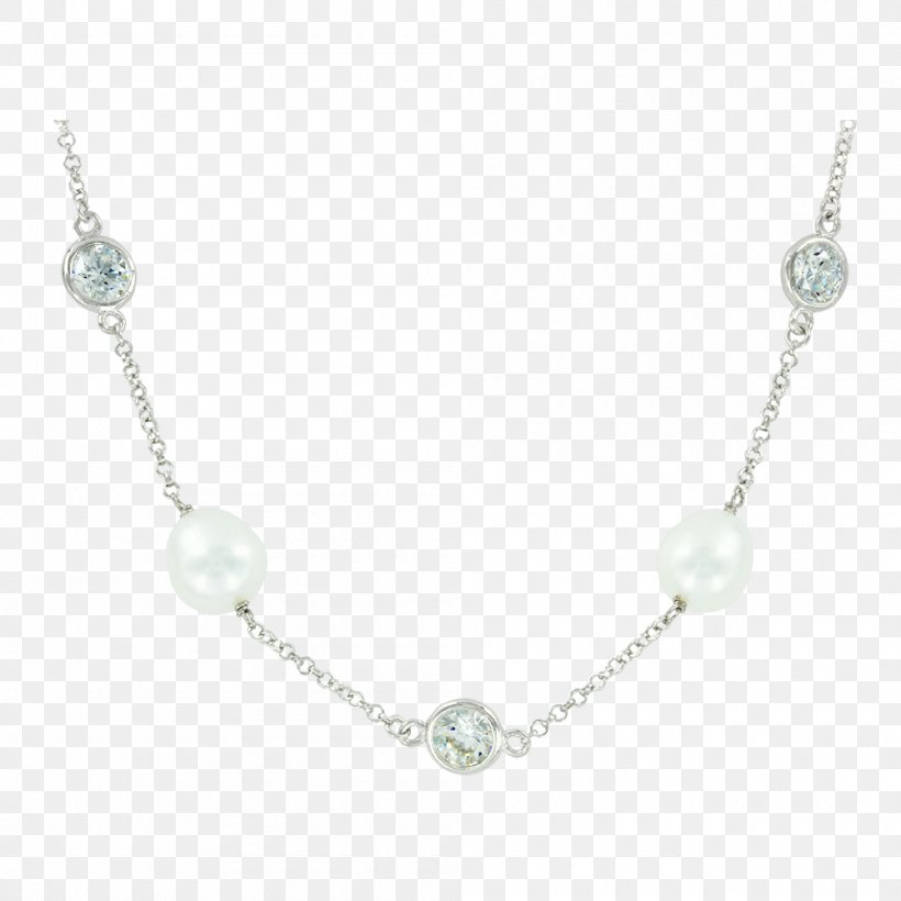 Pearl Necklace Earring Cubic Zirconia Lavalier, PNG, 1000x1000px, Pearl, Body Jewellery, Body Jewelry, Bracelet, Chain Download Free