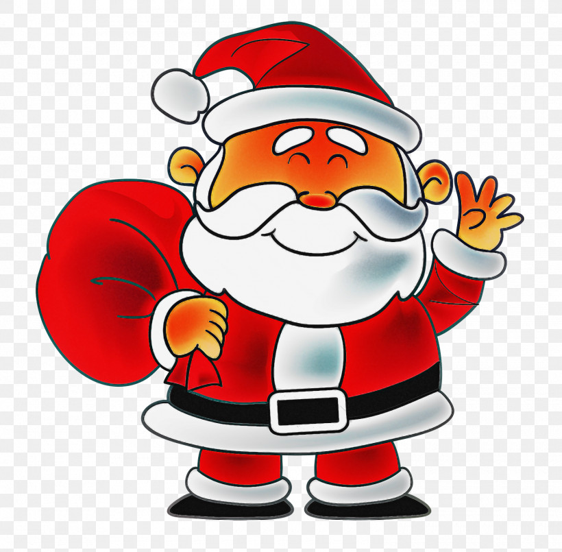 Santa Claus, PNG, 1500x1473px, Cartoon, Pleased, Santa Claus Download Free