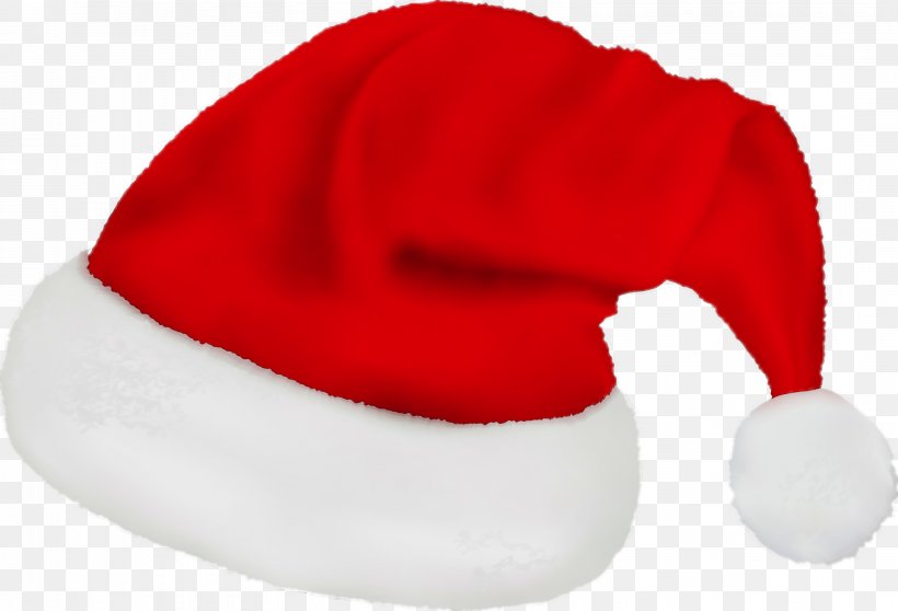 Santa Claus, PNG, 3139x2139px, Watercolor, Beanie, Cap, Costume Accessory, Costume Hat Download Free