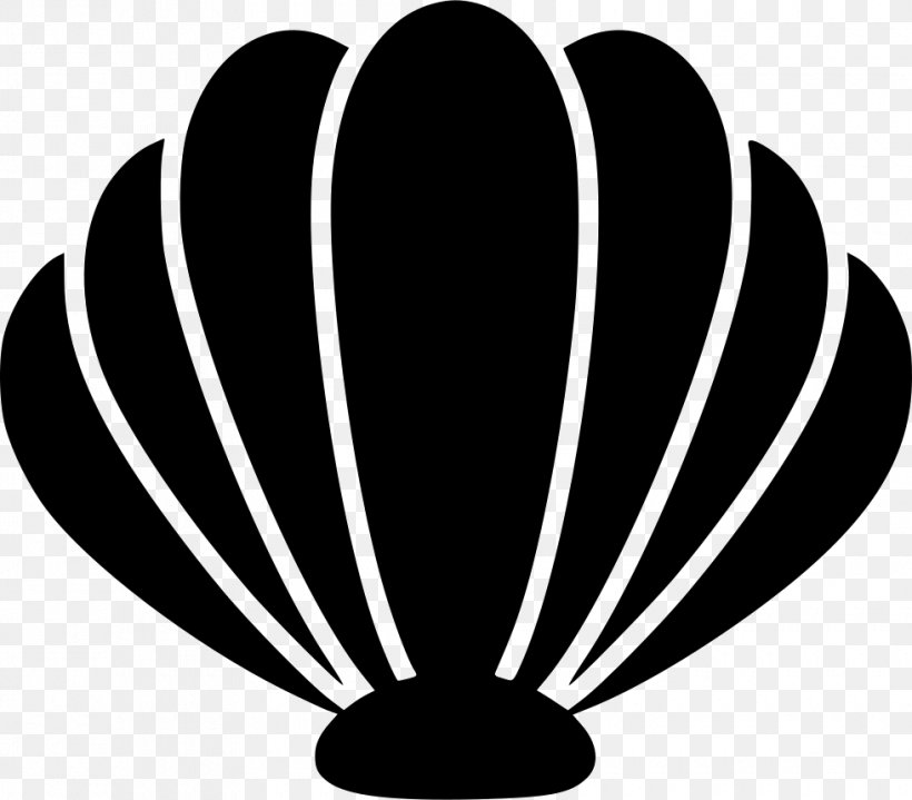 Seashell Clip Art, PNG, 980x860px, Seashell, Autocad Dxf, Black And White, Leaf, Monochrome Download Free