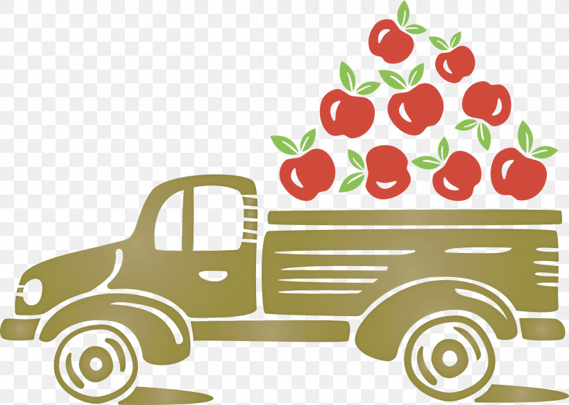 Apple Truck Autumn Fruit, PNG, 3000x2133px, Apple Truck, Autumn, Drawing, Free, Fruit Download Free