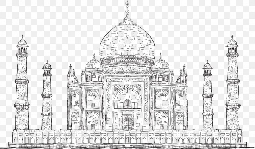 Taj Mahal Drawing Stock Illustration Stock Photography, PNG, 1066x622px, Taj Mahal, Arch, Architecture, Art, Basilica Download Free