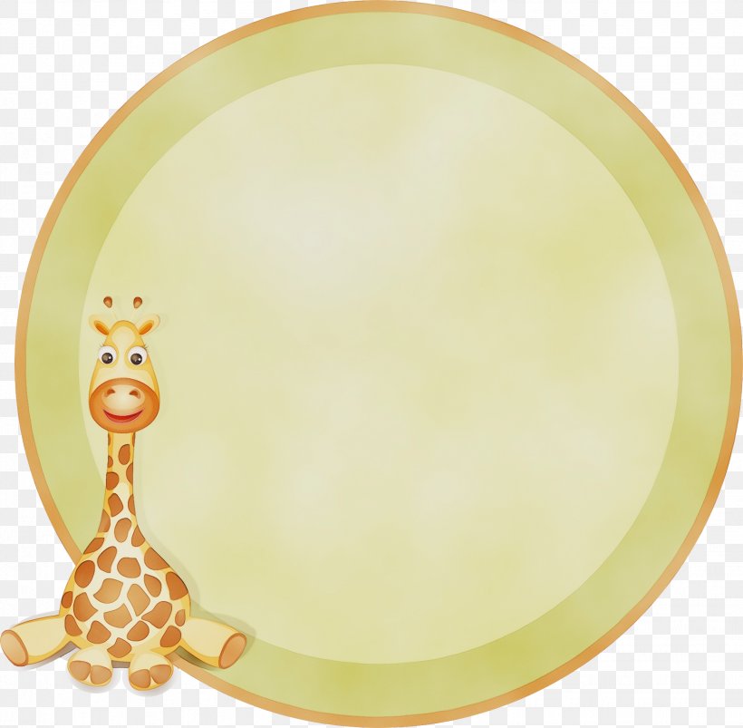 Watercolor Cartoon, PNG, 1942x1904px, Watercolor, Dishware, Giraffe, Giraffidae, Paint Download Free