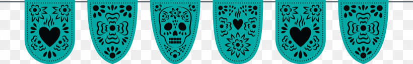 Mexican Bunting, PNG, 3969x622px, Mexican Bunting, Meter, Teal, Turquoise Download Free