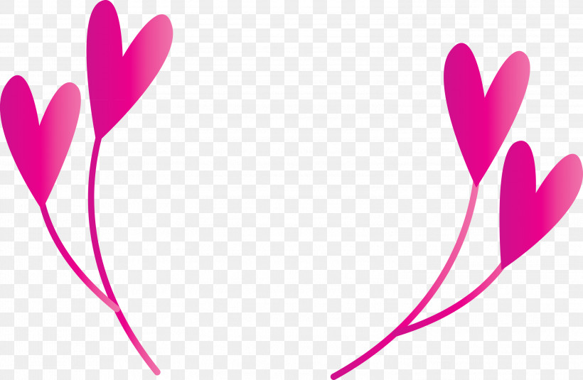 Pink Heart Magenta Line Wing, PNG, 2999x1957px, Pink, Heart, Line, Love, Magenta Download Free
