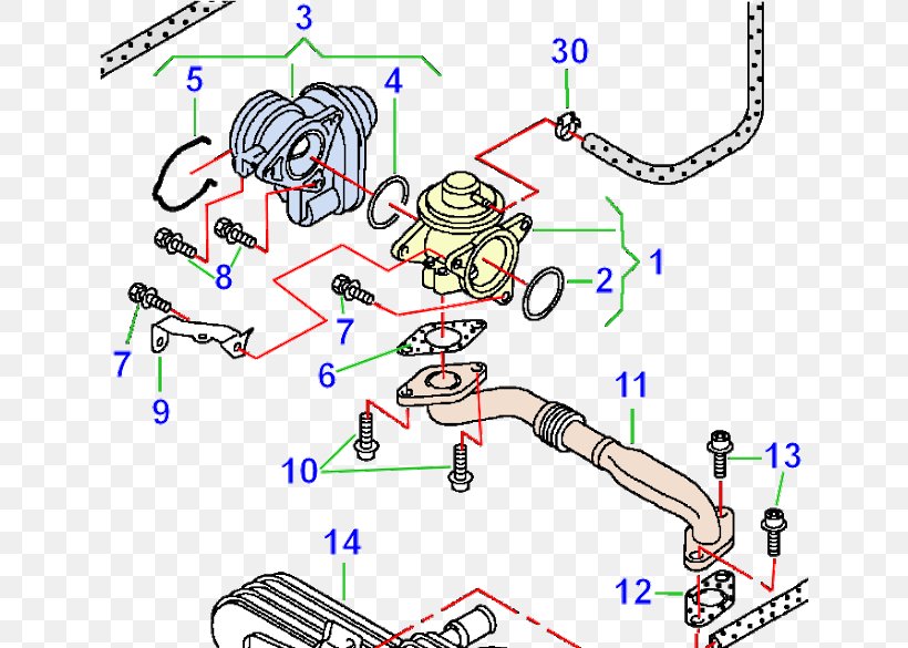 Exhaust Gas Recirculation Volkswagen Touran Volkswagen Crafter Exhaust System Engine, PNG, 640x585px, Watercolor, Cartoon, Flower, Frame, Heart Download Free