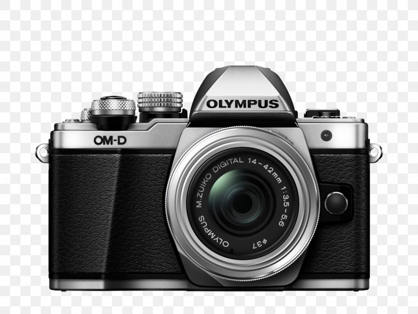 Olympus OM-D E-M10 Mark II Mirrorless Interchangeable-lens Camera, PNG, 1280x960px, Olympus Omd Em10 Mark Ii, Black And White, Camera, Camera Accessory, Camera Lens Download Free
