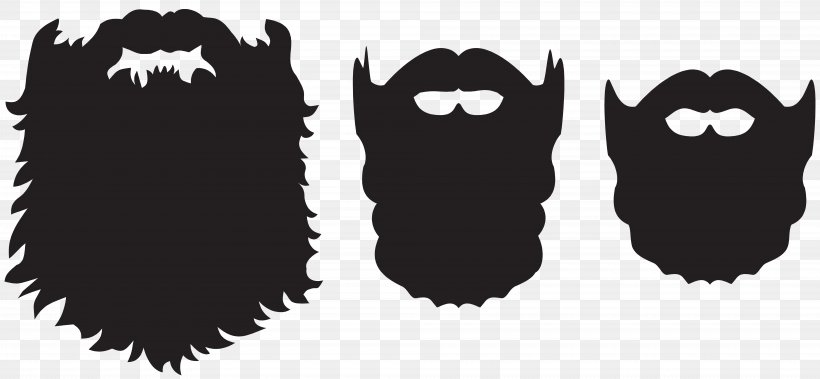 Beard Clip Art, PNG, 8000x3699px, Beard, Black, Black And White, Carnivoran, Facial Hair Download Free