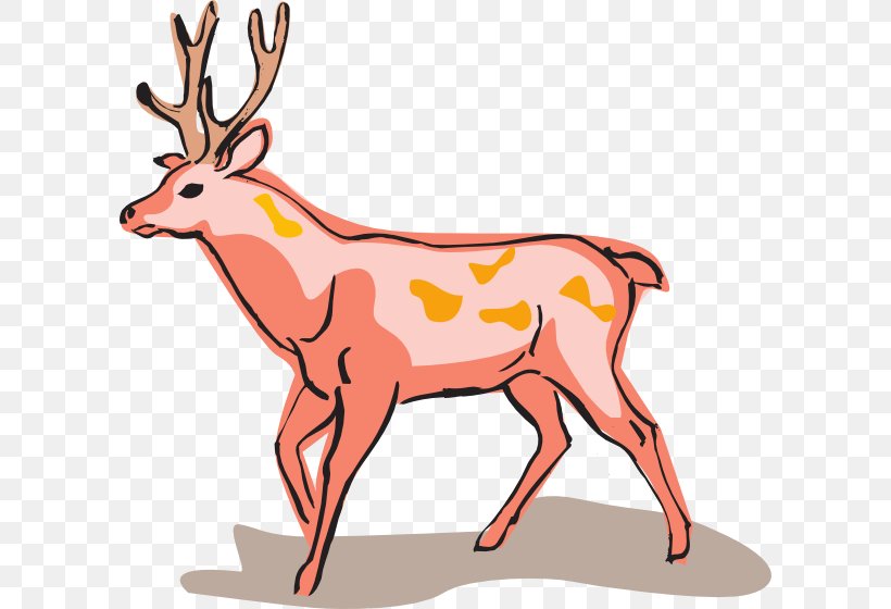 Red Deer Fallow Deer Clip Art, PNG, 600x560px, Deer, Animal Figure, Antler, Artwork, Dama Download Free