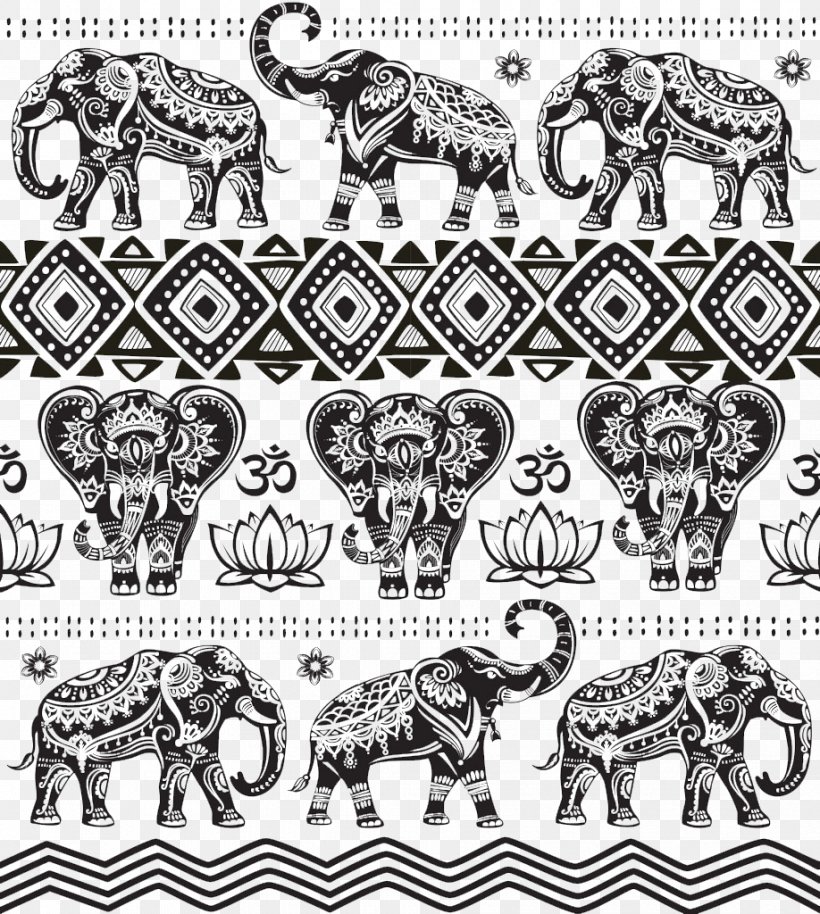India Elephant, PNG, 918x1024px, India, Area, Art, Big Cats, Black And White Download Free
