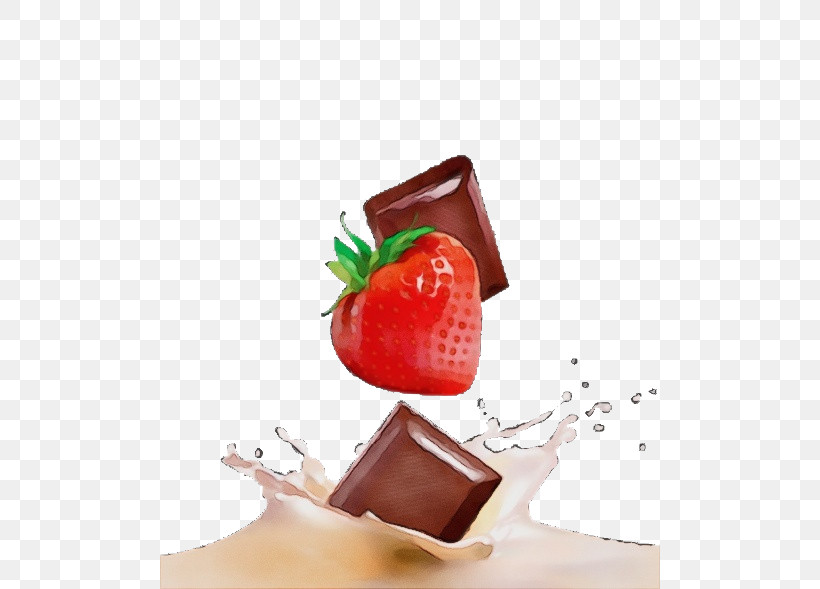 Strawberry, PNG, 500x589px, Watercolor, Chocolate, Cuisine, Dessert, Food Download Free