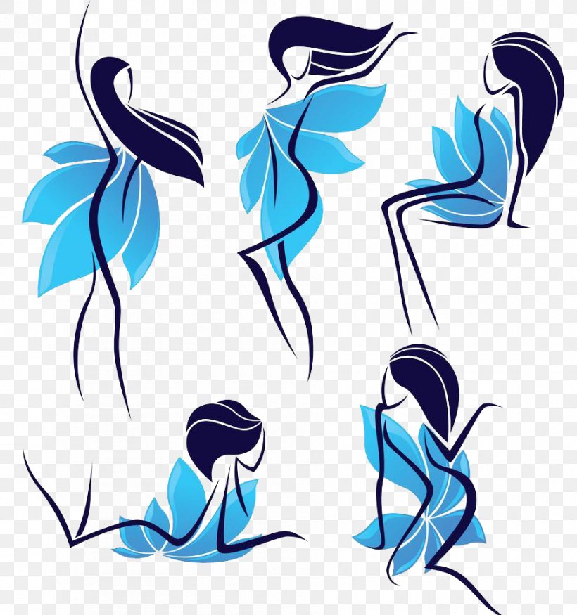 Woman Euclidean Vector Silhouette Illustration, PNG, 905x966px, Woman, Artwork, Blue, Drawing, Electric Blue Download Free