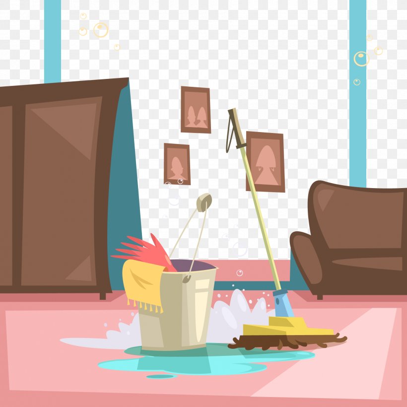 Cartoon Illustration, PNG, 1800x1800px, Cartoon, Art, Cleaning, Cleanliness, Floor Download Free