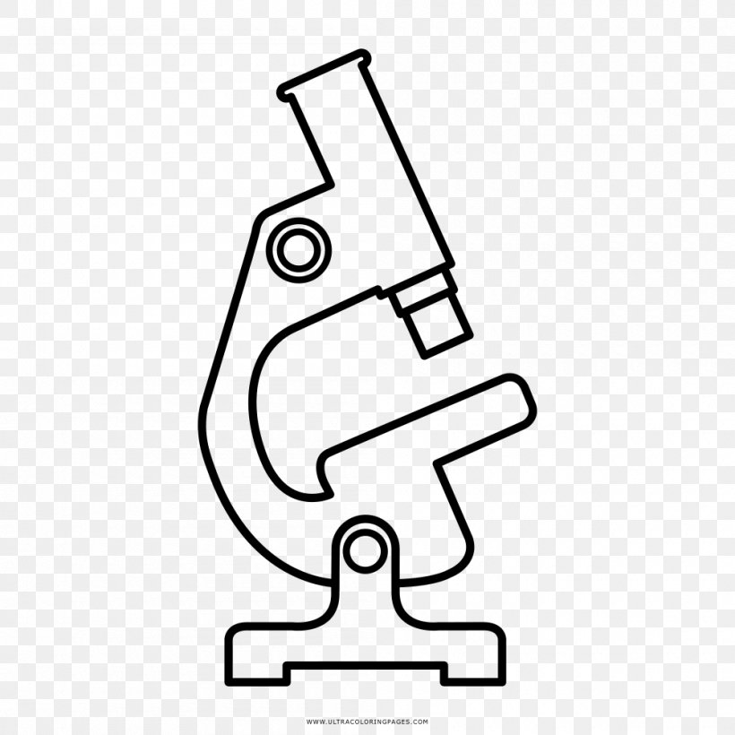Drawing Black And White Coloring Book Microscope, PNG, 1000x1000px, Drawing, Area, Art, Auto Part, Black Download Free