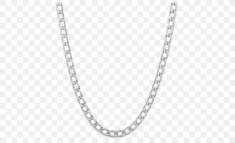 Figaro Chain Necklace Gold Sterling Silver, PNG, 500x500px, Chain, Black And White, Body Jewelry, Bracelet, Byzantine Chain Download Free