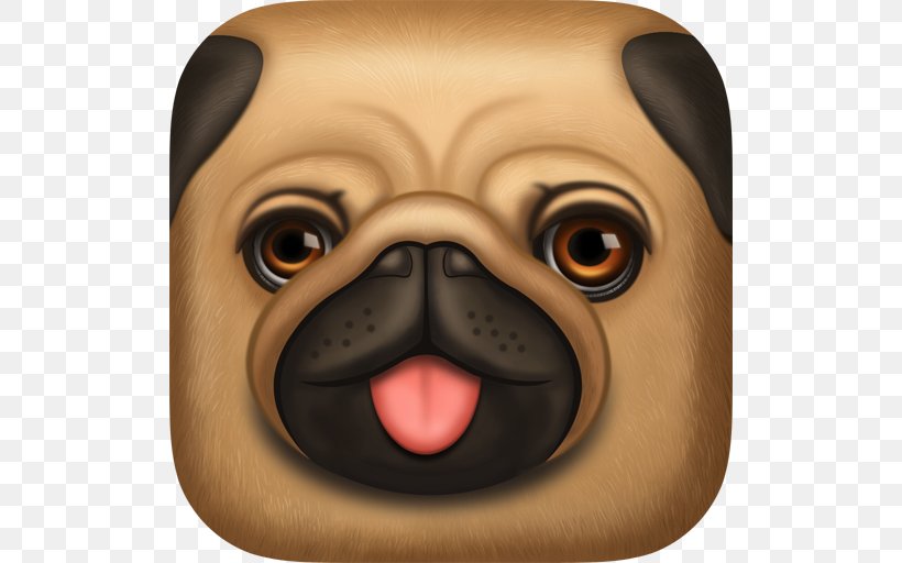 Pug Puppy Dog Breed Toy Dog, PNG, 512x512px, Pug, App Store, Carnivoran, Couple, Dog Download Free