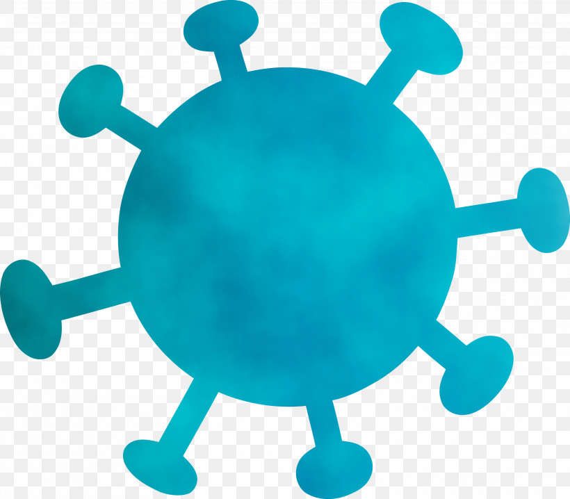 Turquoise Blue Turquoise, PNG, 3000x2630px, Virus, Blue, Corona, Coronavirus, Paint Download Free